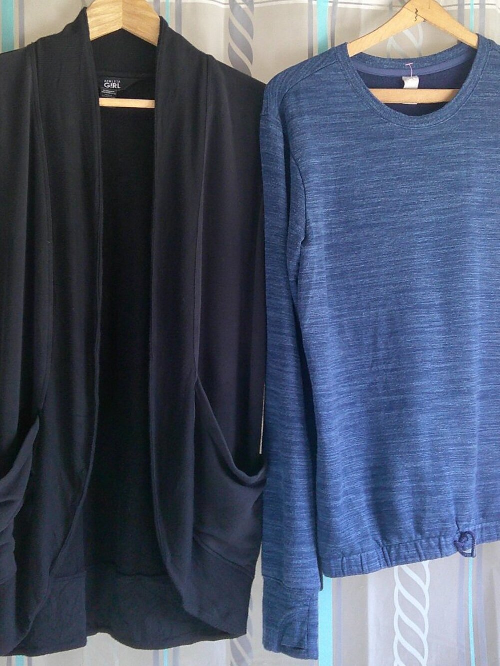 ATHLETA GIRL Modal Crewneck Sweatshirt + Wrap Roll Cardi Thumb Holes Girl 14/16